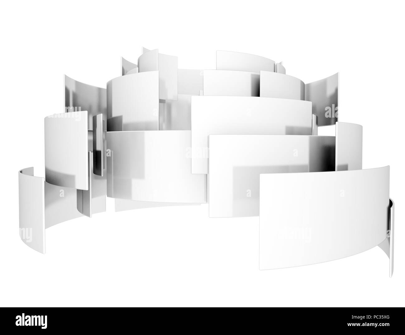 Abstrakte Metall 3D-Form Stockfoto