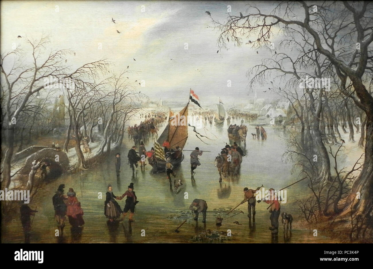 Adriaen Pietersz Der Winter. Stockfoto