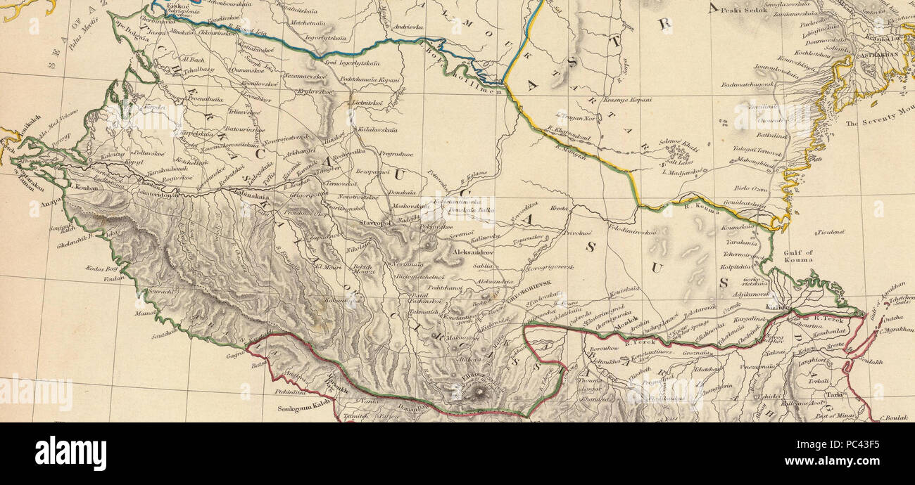 565 Gesellschaft für die Verbreitung von Kenntnissen (Großbritannien). Russland in Europa Teil IX und Georgien.1835.C Stockfoto
