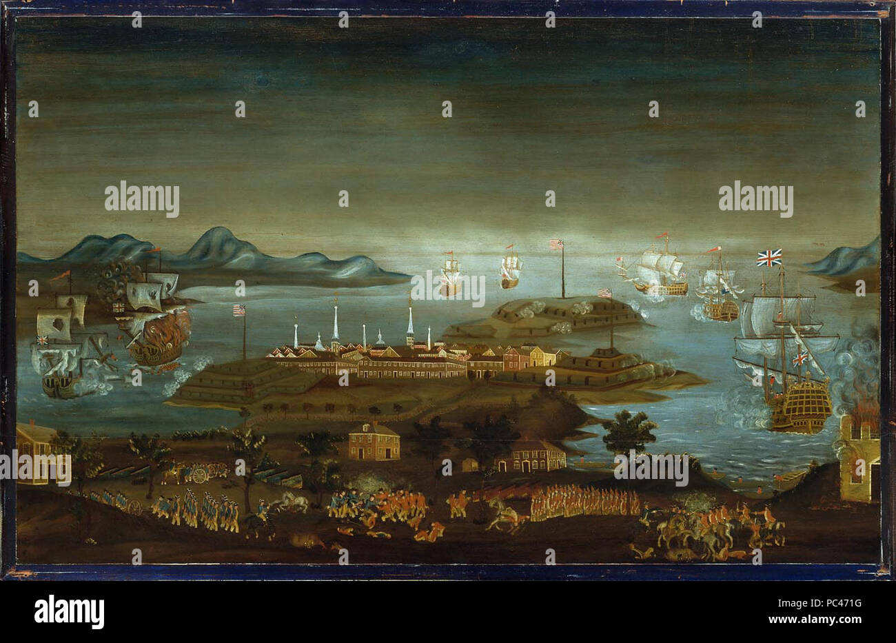 593 die Schlacht von Bunker Hill (1776-77) Stockfoto