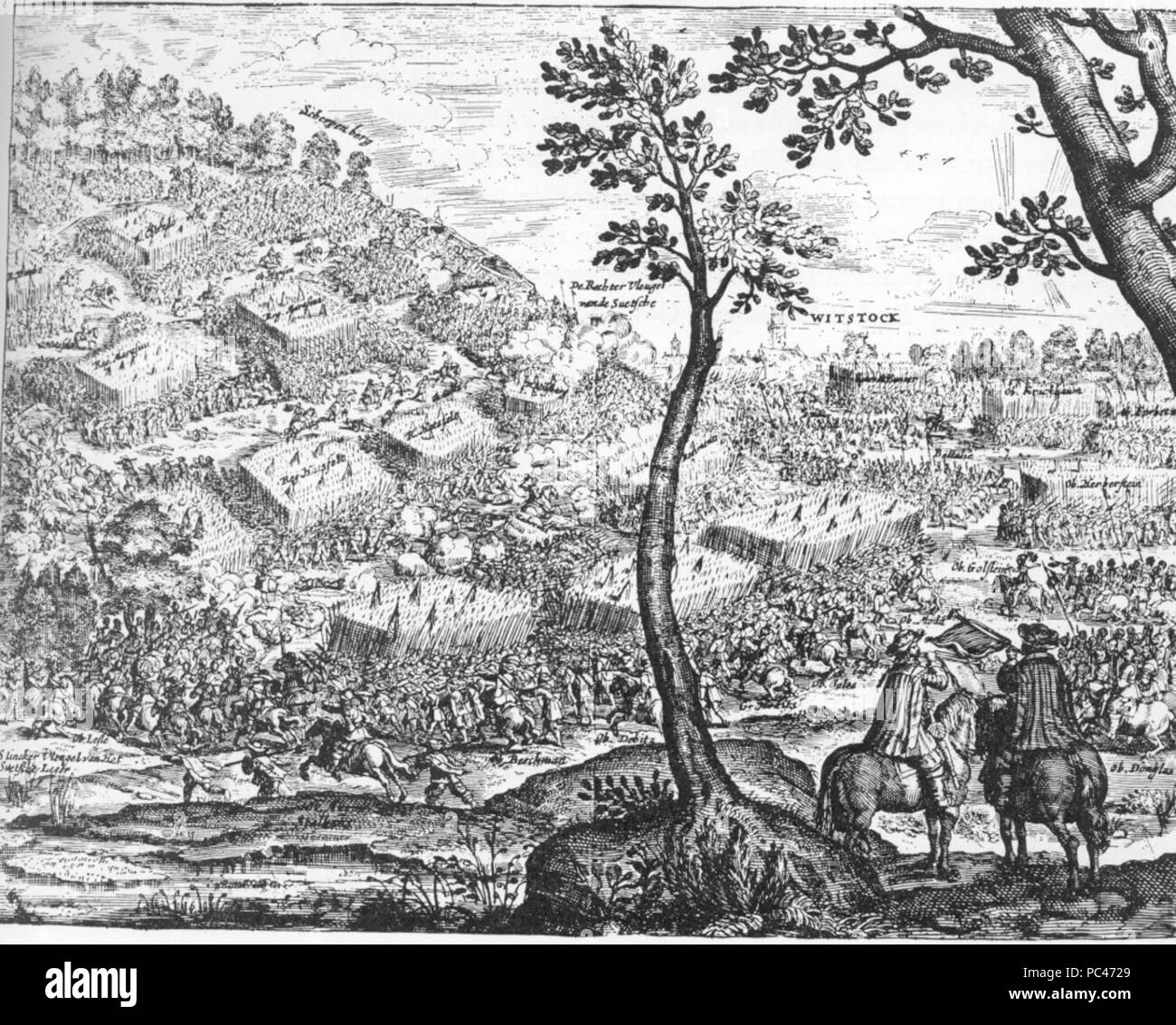 593 Die Schlacht von Wittstock 1636 Stockfoto