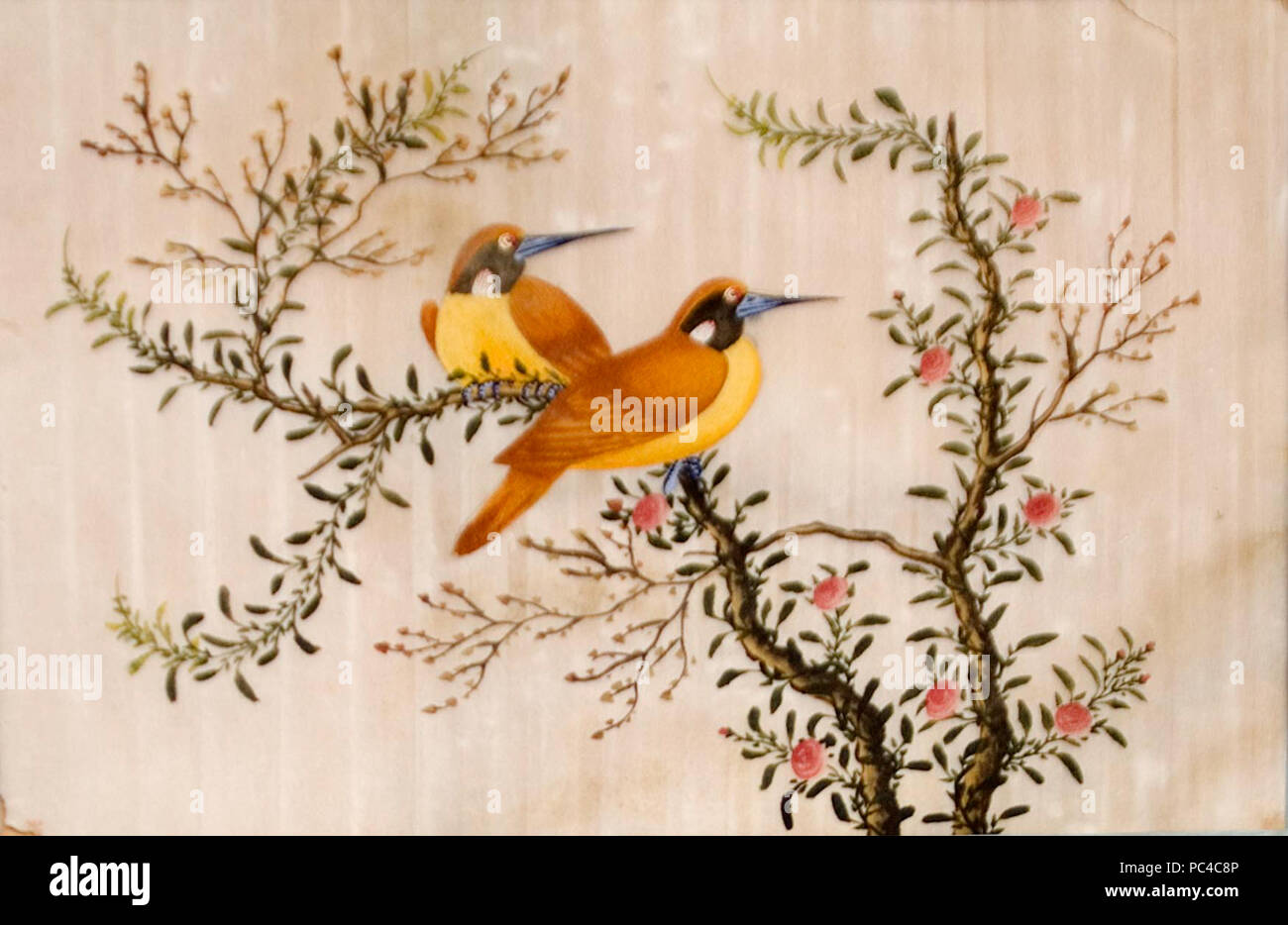 88 BMVB - Desconegut - Paisatge amb ocells (orientalisch) - 2112 Stockfoto