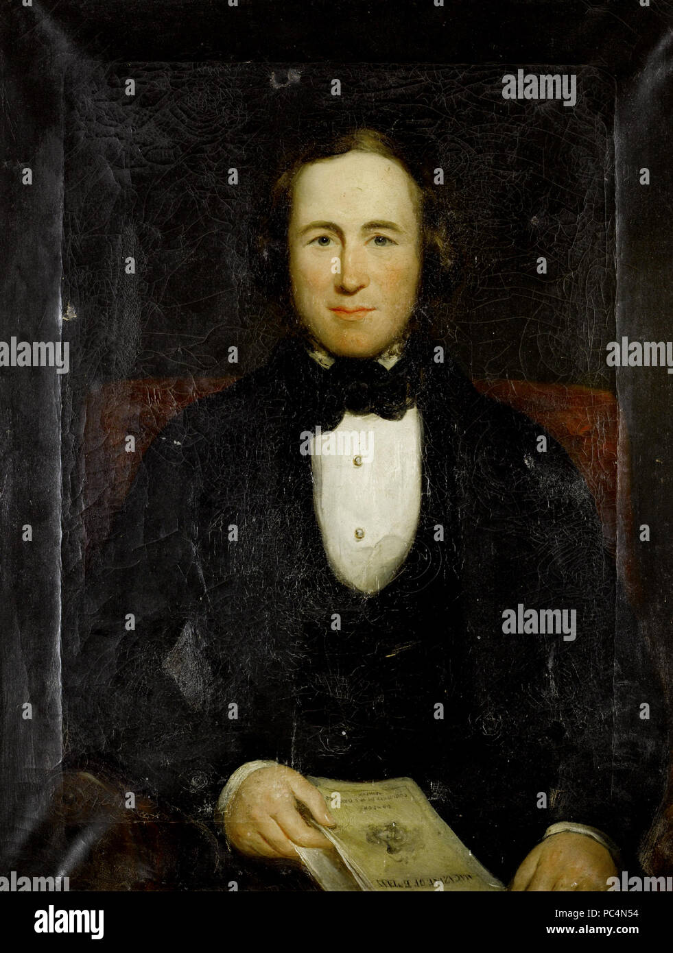 605 Thomas Ellerby (attr) Portrait von Joseph Paxton 1843 Stockfoto