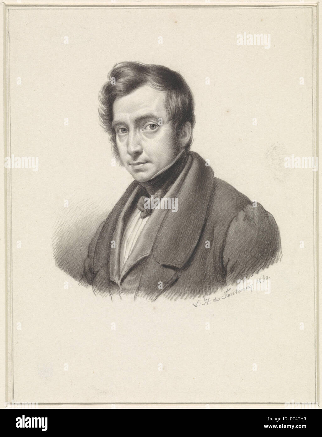 660 Zelfportret van Louis Henri de Fontenay (1840) Stockfoto