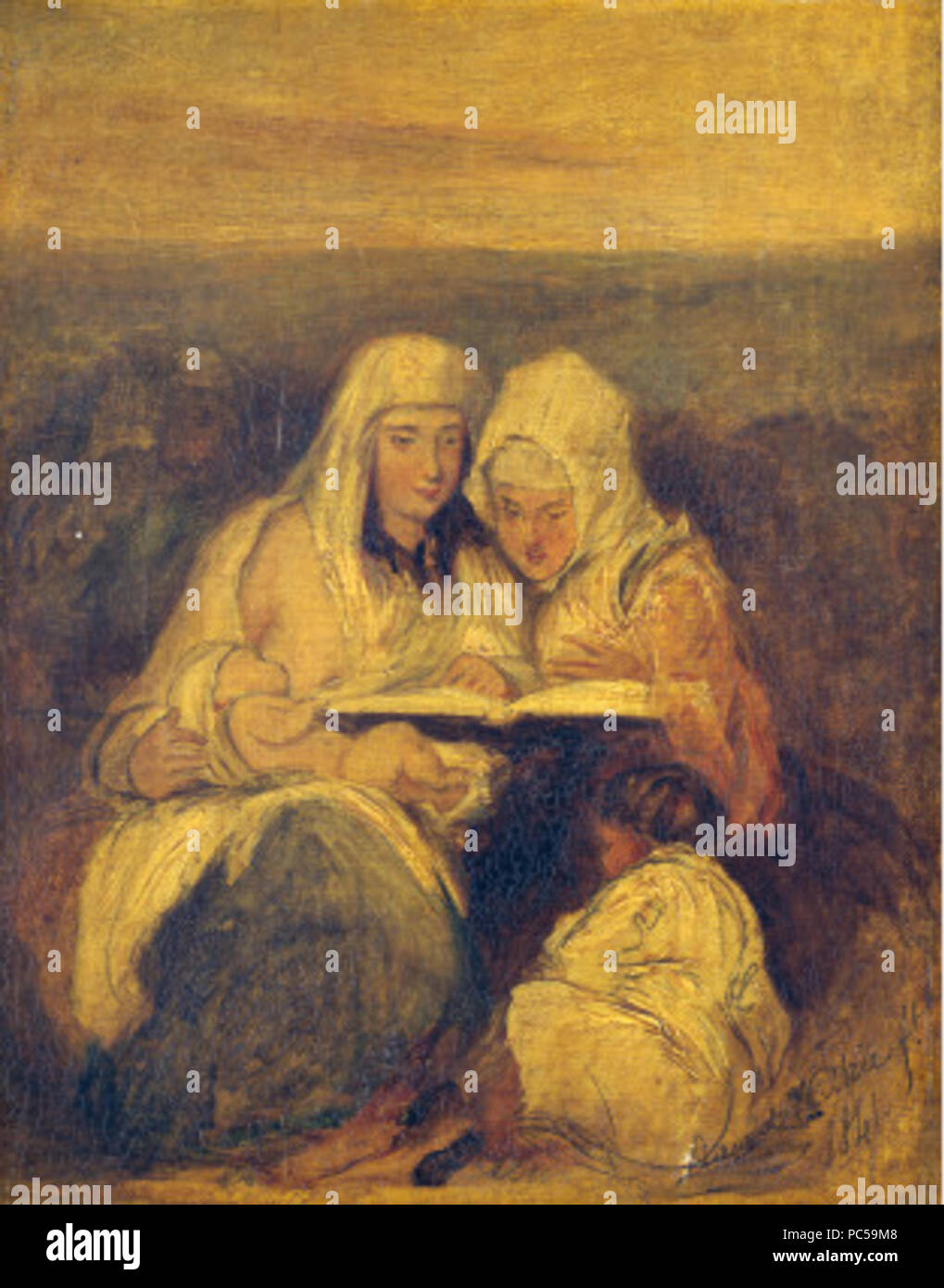 648 Die heilige Familie mit der hl. Elisabeth und Johannes der Täufer Stockfoto