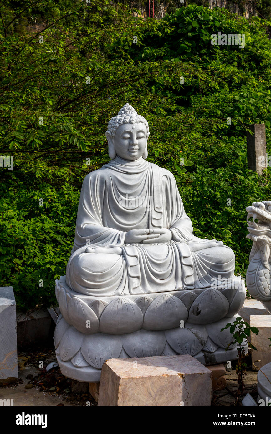 Marble Mountain weißer Buddha Stockfoto