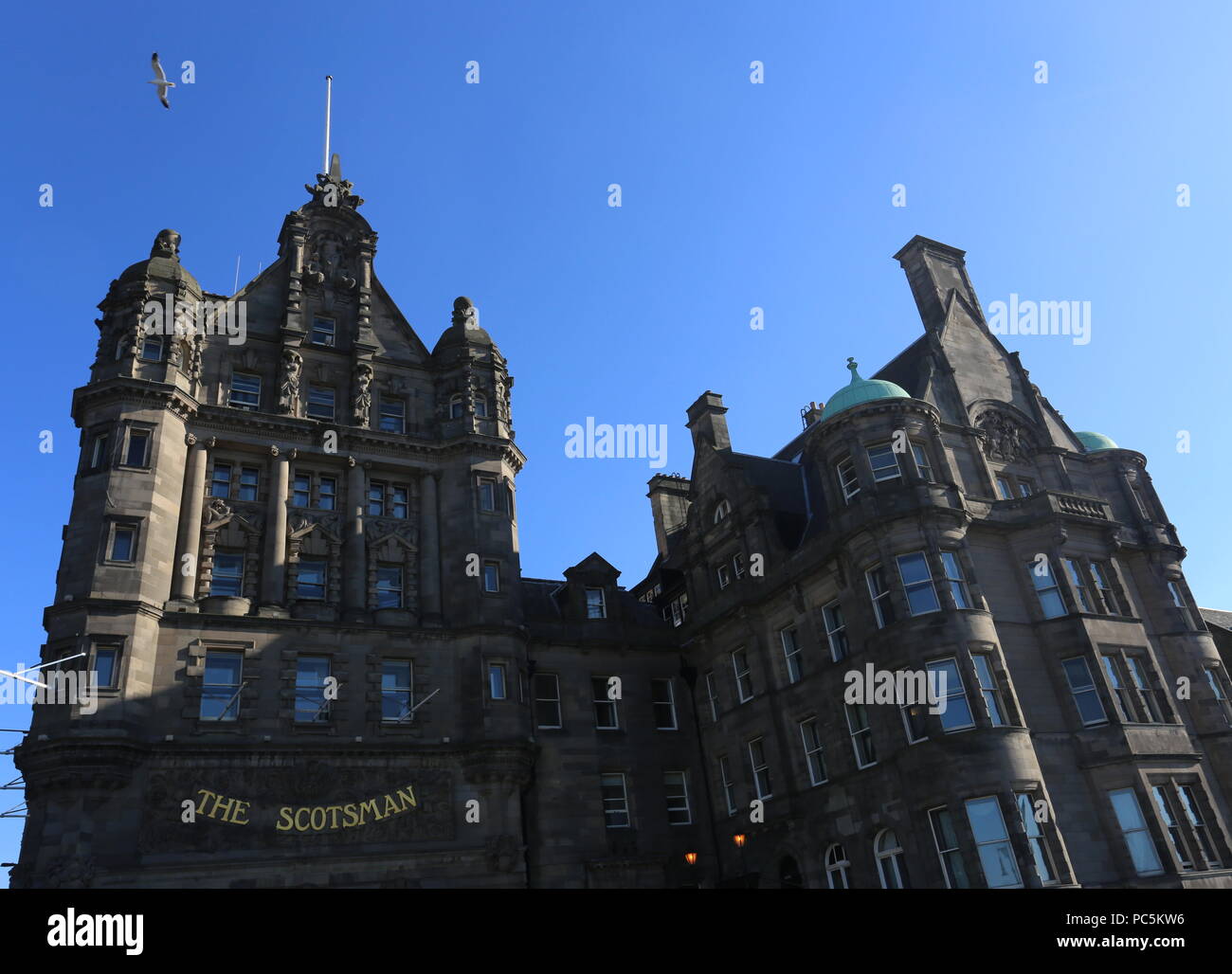 Äußere des Scotsman Hotel Edinburgh, Schottland Juli 2018 Stockfoto