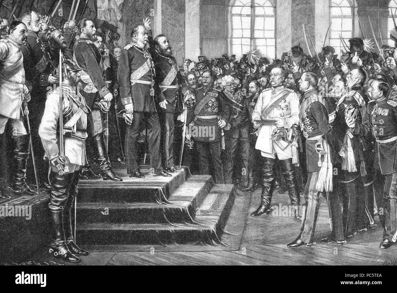 2 1871 Proklamation des Deutschen Reiches Stockfoto