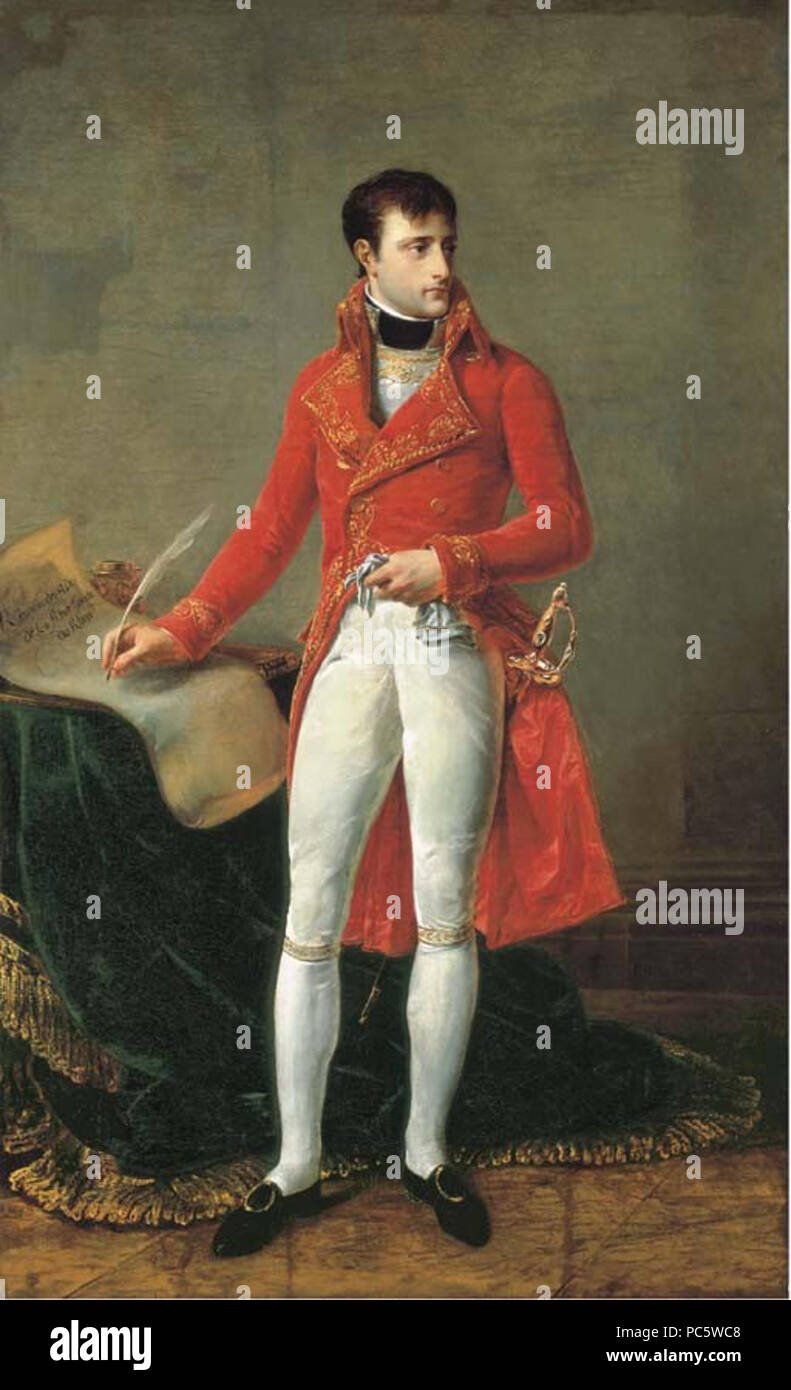 8 Antoine-Jean Gros - Porträt von Napoleon Bonaparte, volle Länge, als Ersten Konsul, 1803 Stockfoto