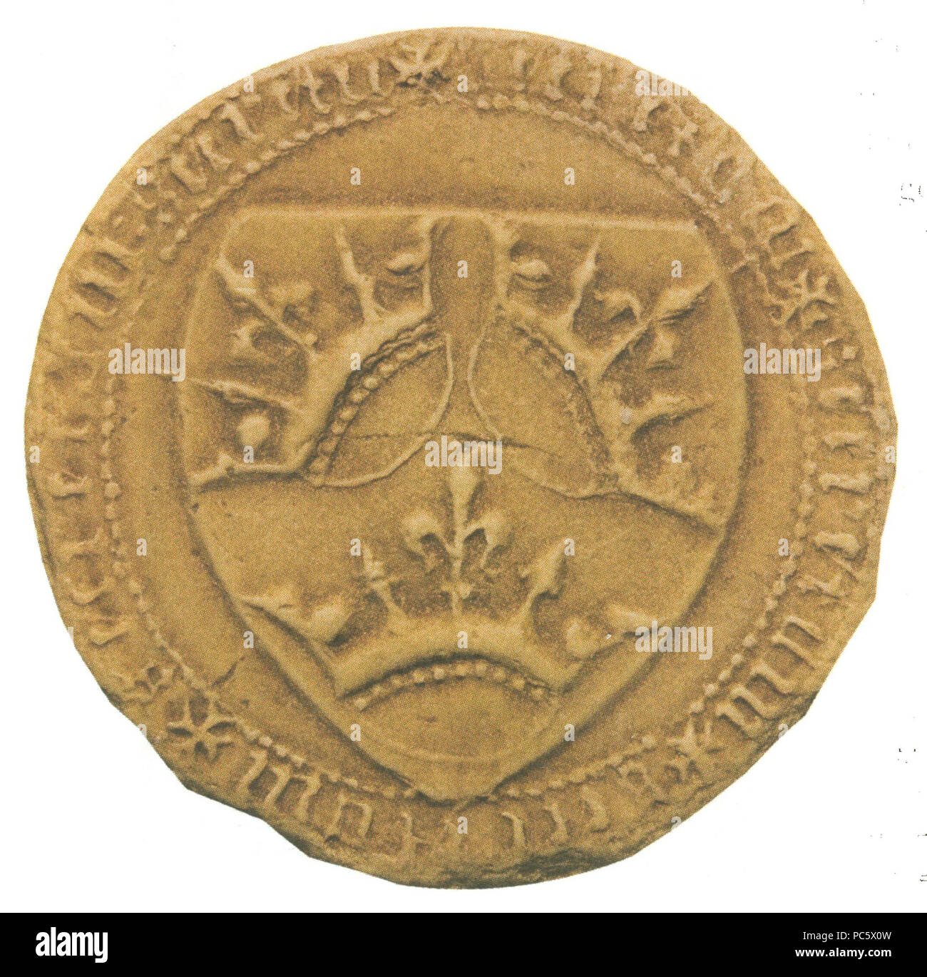 172 Drottning Margaretas rikssigill Stockfoto