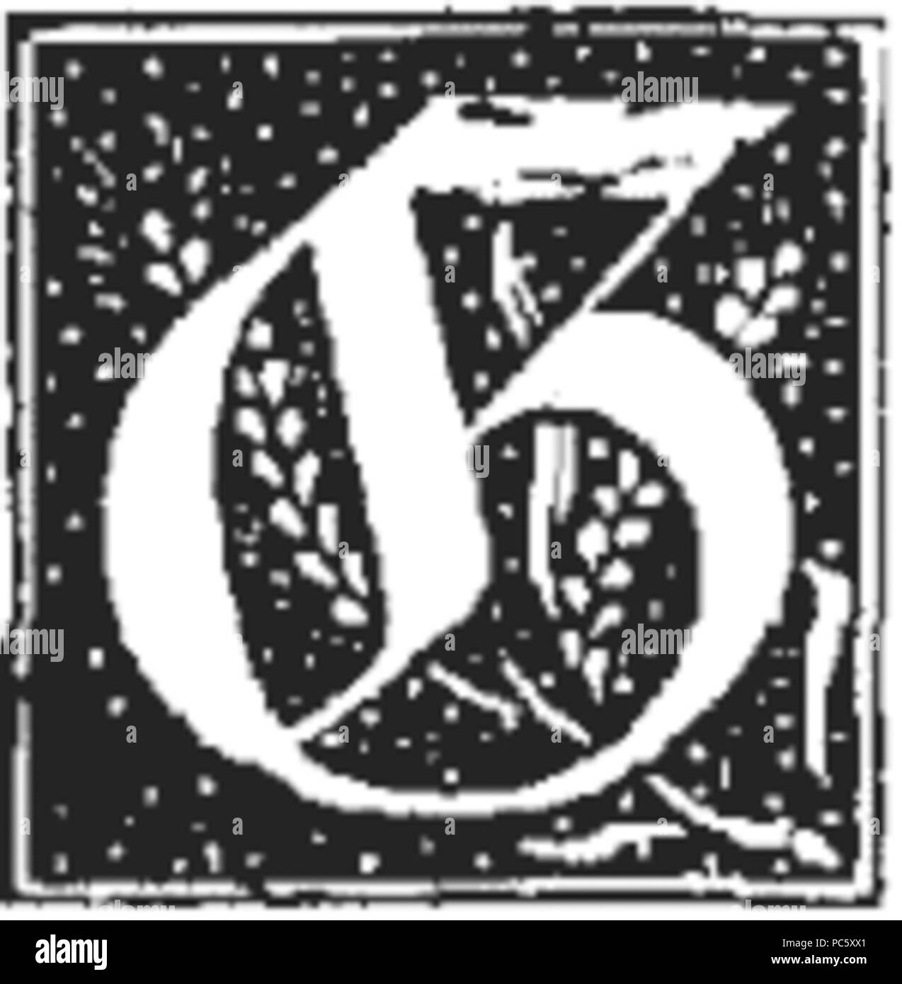 15 Block schreiben G mit Weizen Stockfoto