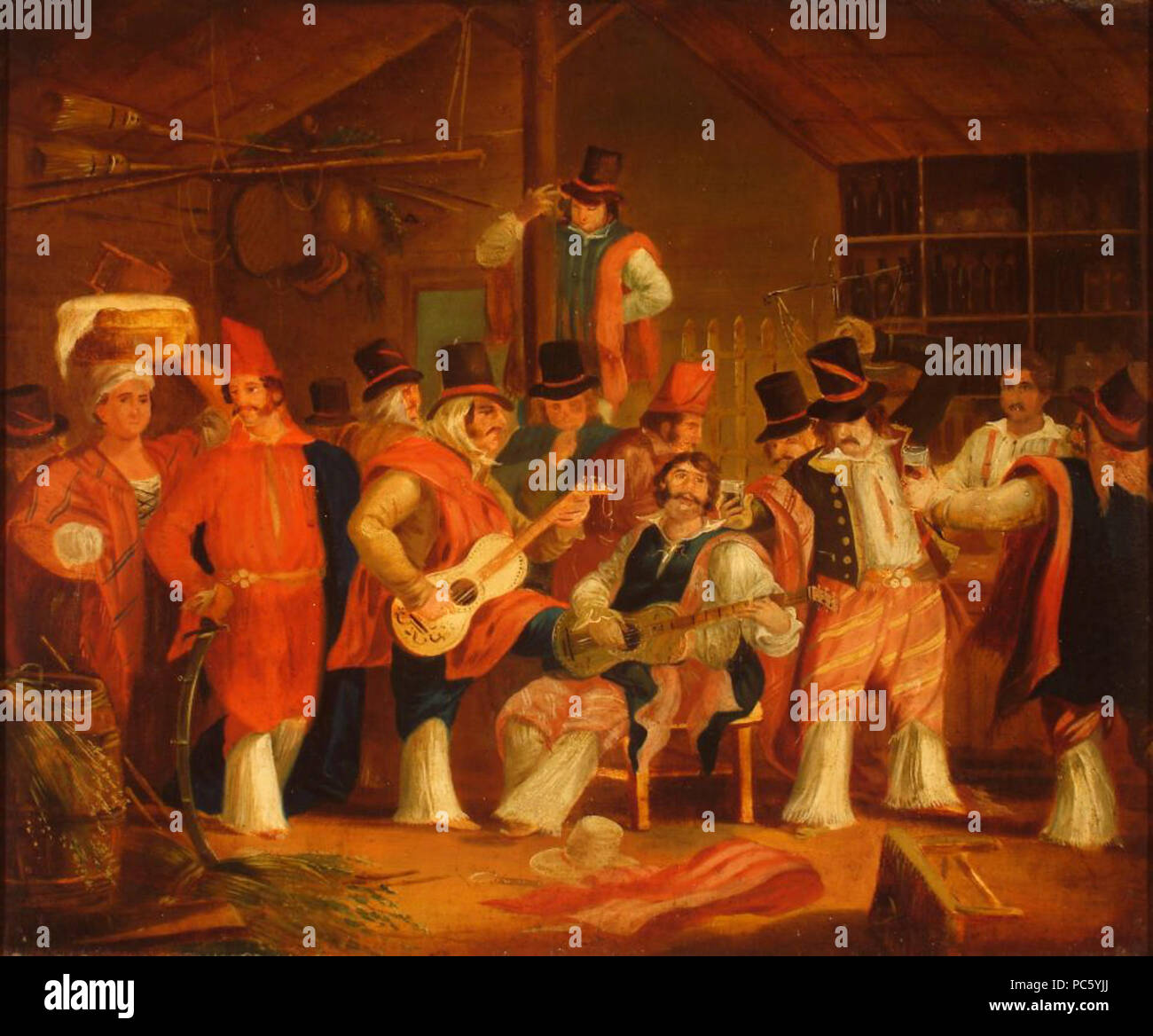 17 Carlos Morel - Payada en una pulpería Stockfoto
