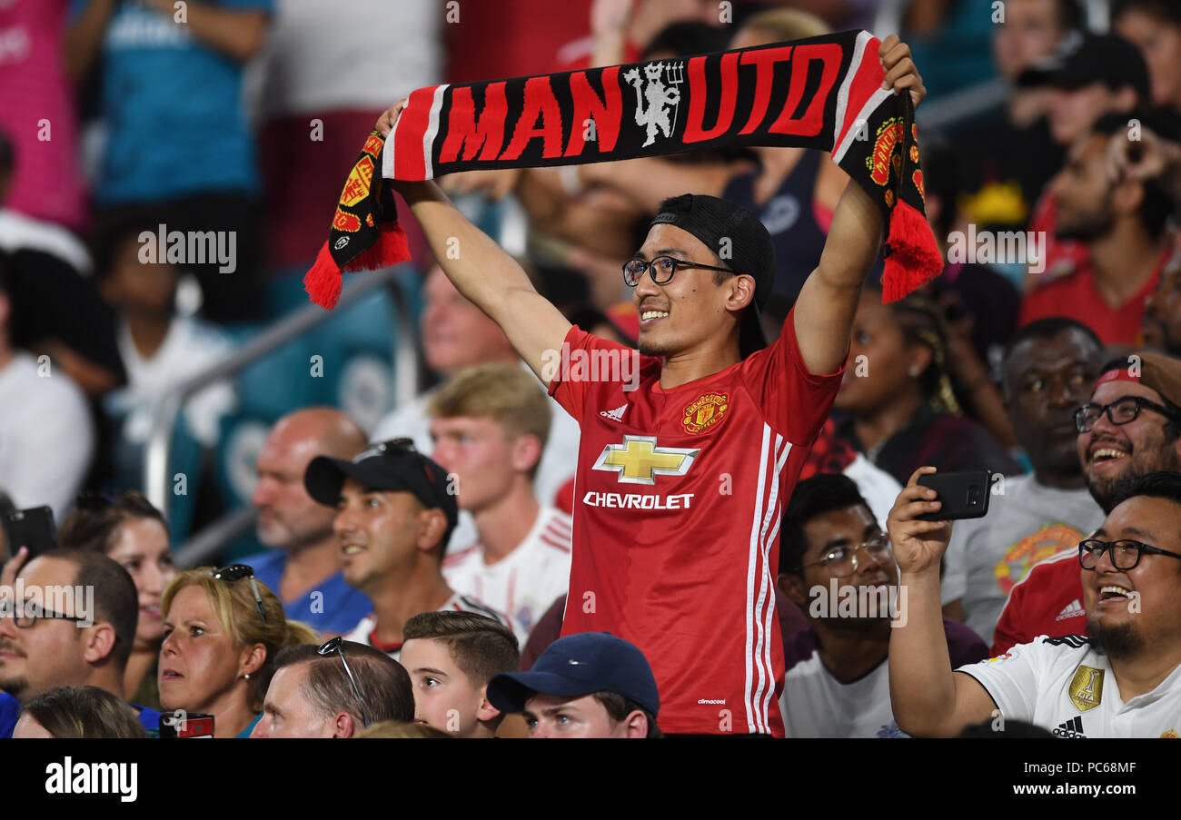 Miami Gardens, FL, USA. Juli 31, 2018. Manchester United vs Real Madrid. Internationalen Champions Cup. Miami Gardens, FL. Juli 31, 2018. Personal Foto von Jim Rassol Credit: Sonne-hinweissymbol/ZUMA Draht/Alamy leben Nachrichten Stockfoto