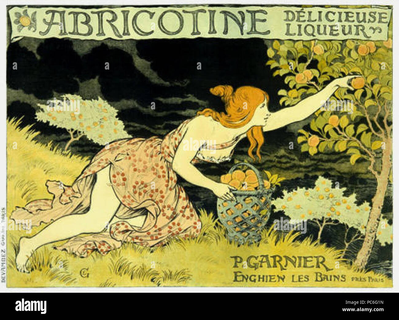 39 Abricotine, Poster von Eugene Grasset, ca. 1905 Stockfoto