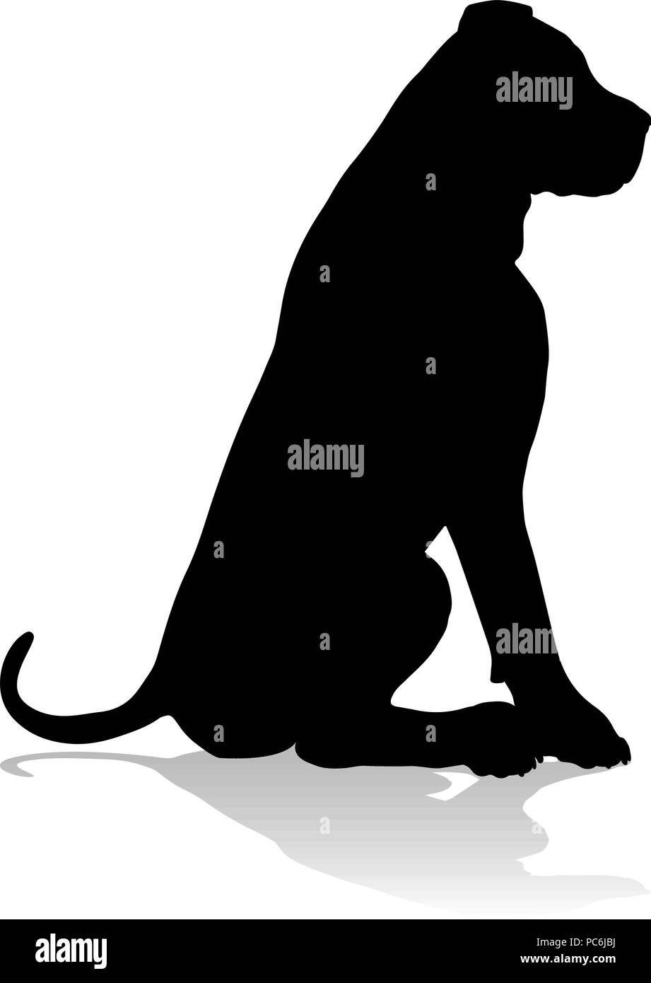 Hund Silhouette Haustier Stock Vektor