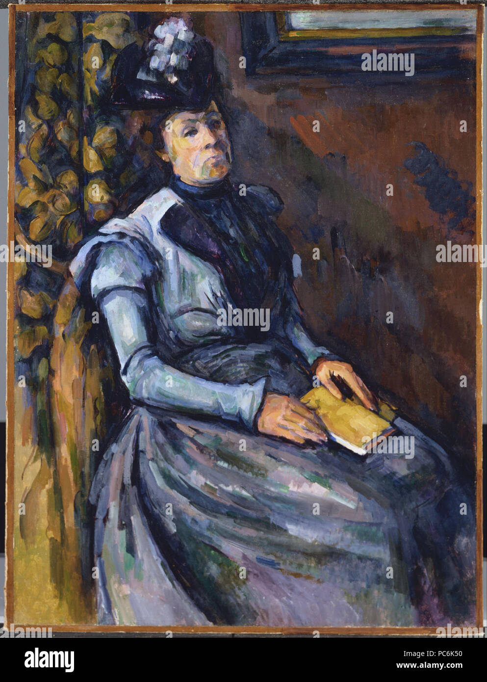 69 Paul Cézanne - sitzende Frau in Blau - Stockfoto
