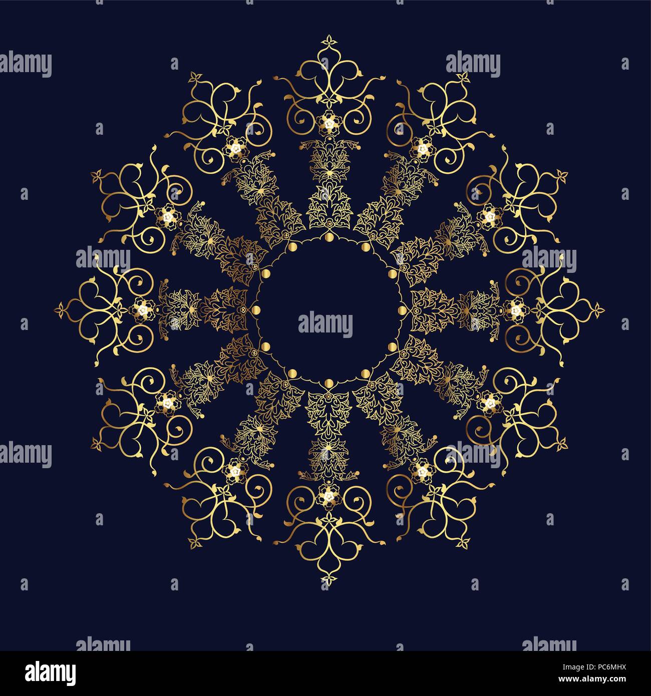 Goldenen Ornament Stock Vektor