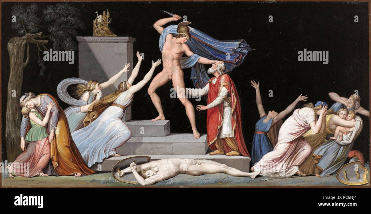 92 Vincenzo Camuccini &Amp; Tommaso Piroli - der Tod des Priamos, 1794-95 Stockfoto