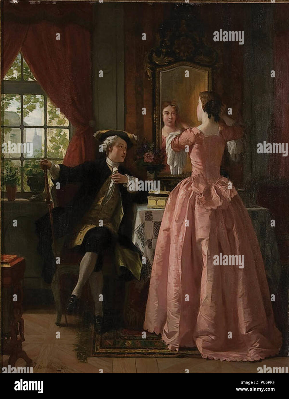 691 Французский художник Jean Carolus (1814-1897) Stockfoto