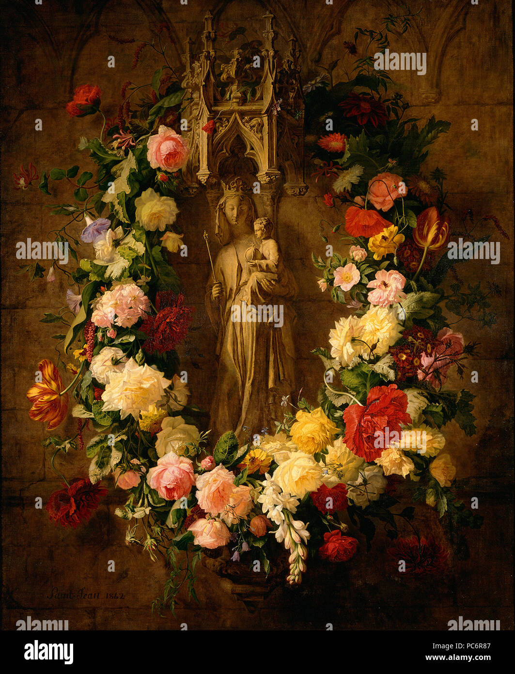 538 Saint-Jean Simon Offrande à la Vierge Stockfoto