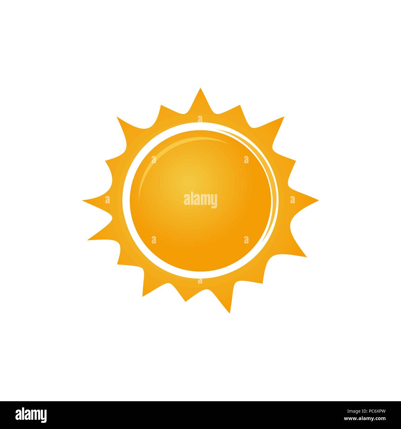Sun Logo Symbol Einfache Sonnenschein Stilisierte Symbol Vector Illustration Auf Weissem Hintergrund Stock Vektorgrafik Alamy