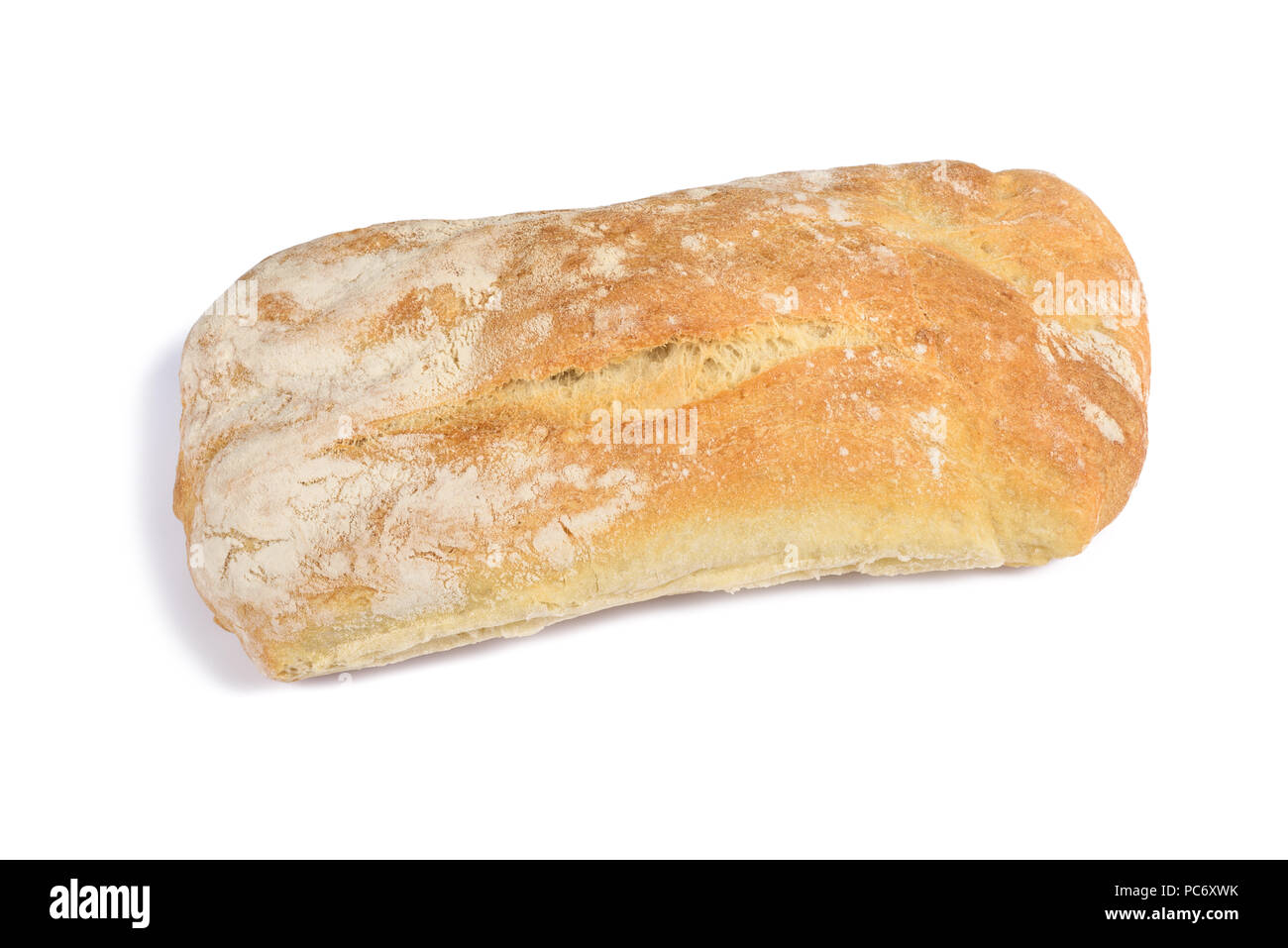 Brot isoliert auf weißem Hintergrund Stockfoto