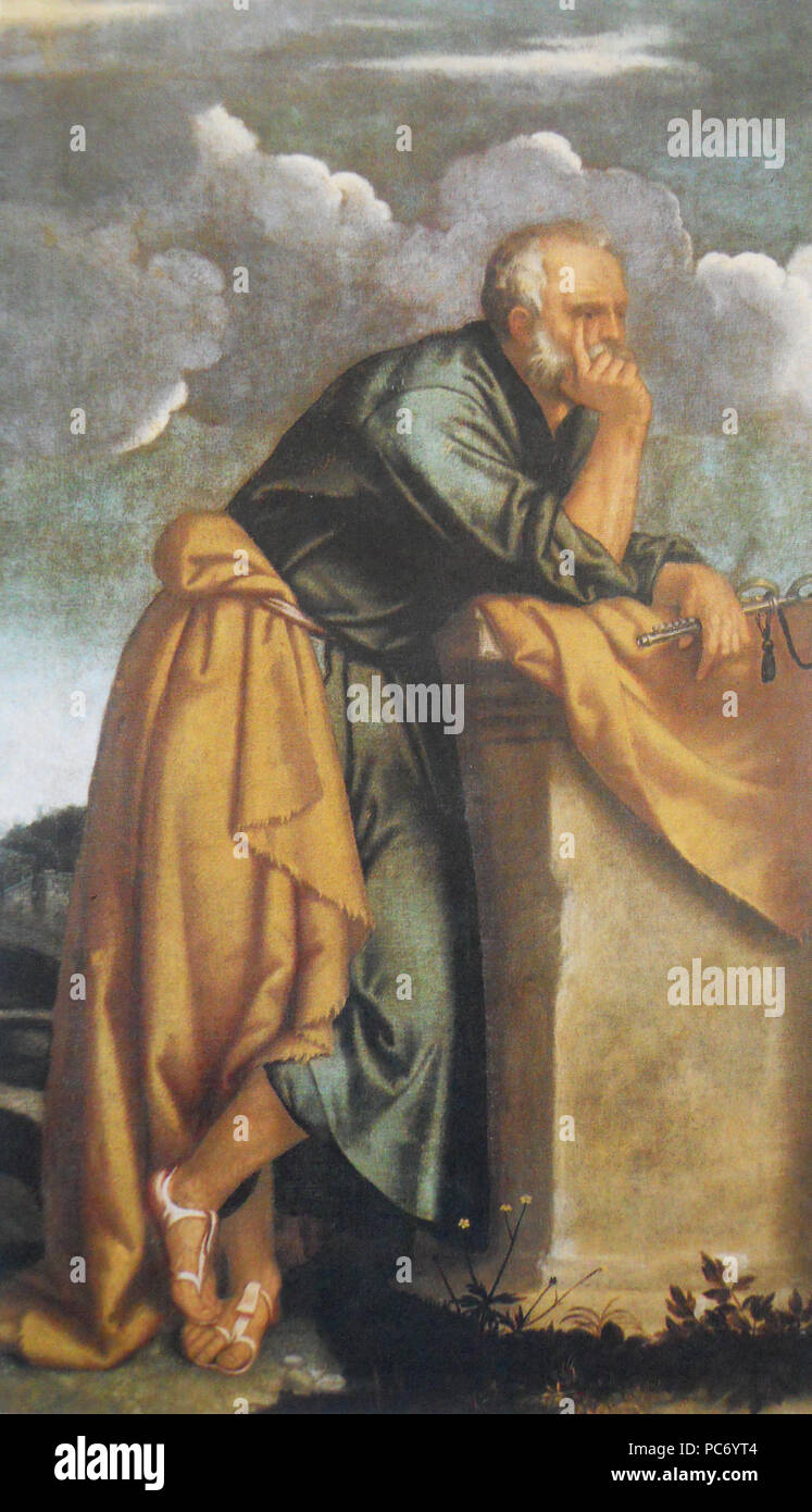 541 San Pietro in meditazione (moretto) Stockfoto