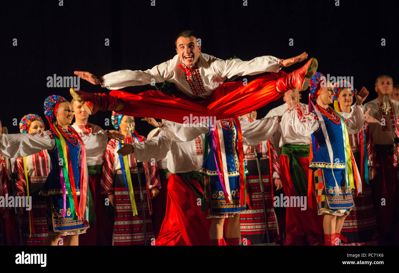 Ein Konzert der Veryovka ukrainische Folk Choir Stockfoto