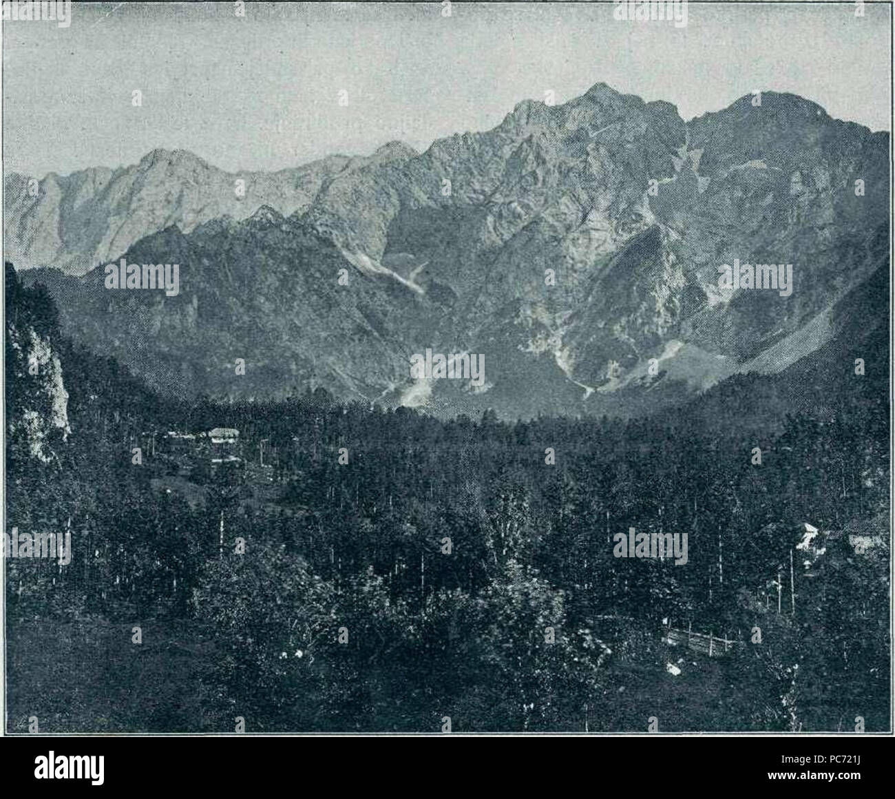 54 Kokrska dolina - Spodnja Jezerska Kočna 1903 Stockfoto