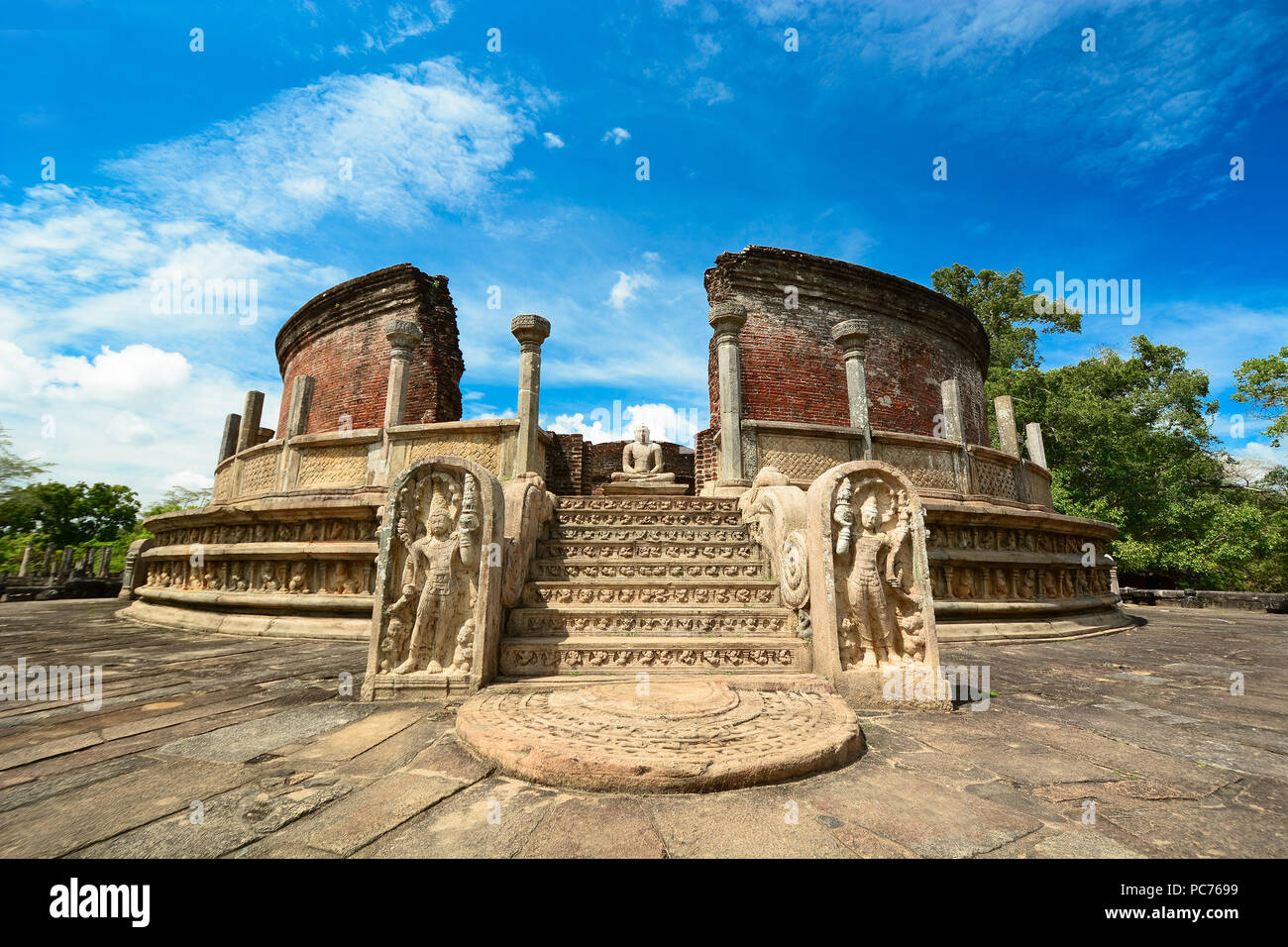 Polonnaruwa Ruinen in Sri Lanka Stockfoto
