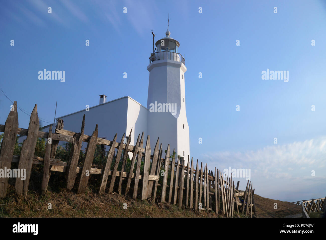 Die Inceburun Leuchtturm in Sinop, Türkei. Stockfoto