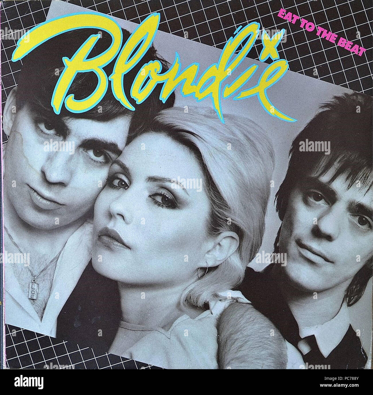 Blondie - Essen im Takt - Vintage Vinyl Album Cover Stockfoto
