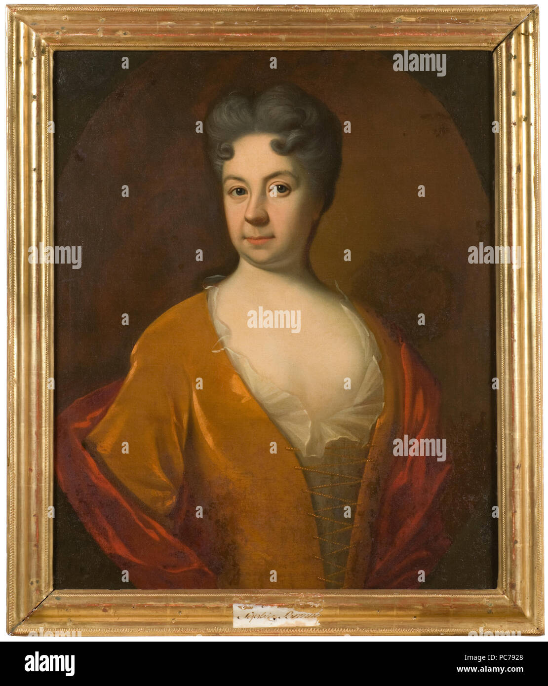 NM Grh 994 Georg Engelhard Schröder: Sophia Elisabet Weber, 1659-1730, Geschenk med Elias Brenner. Opd, 79 x 65 cm, 86,5 x 72,5 cm med Ram. 82 Sophia Elisabet Weber, 1659-1730, Geschenk med Elias Brenner (Georg Engelhard Schröder) - Nationalmuseum - 15664 Stockfoto