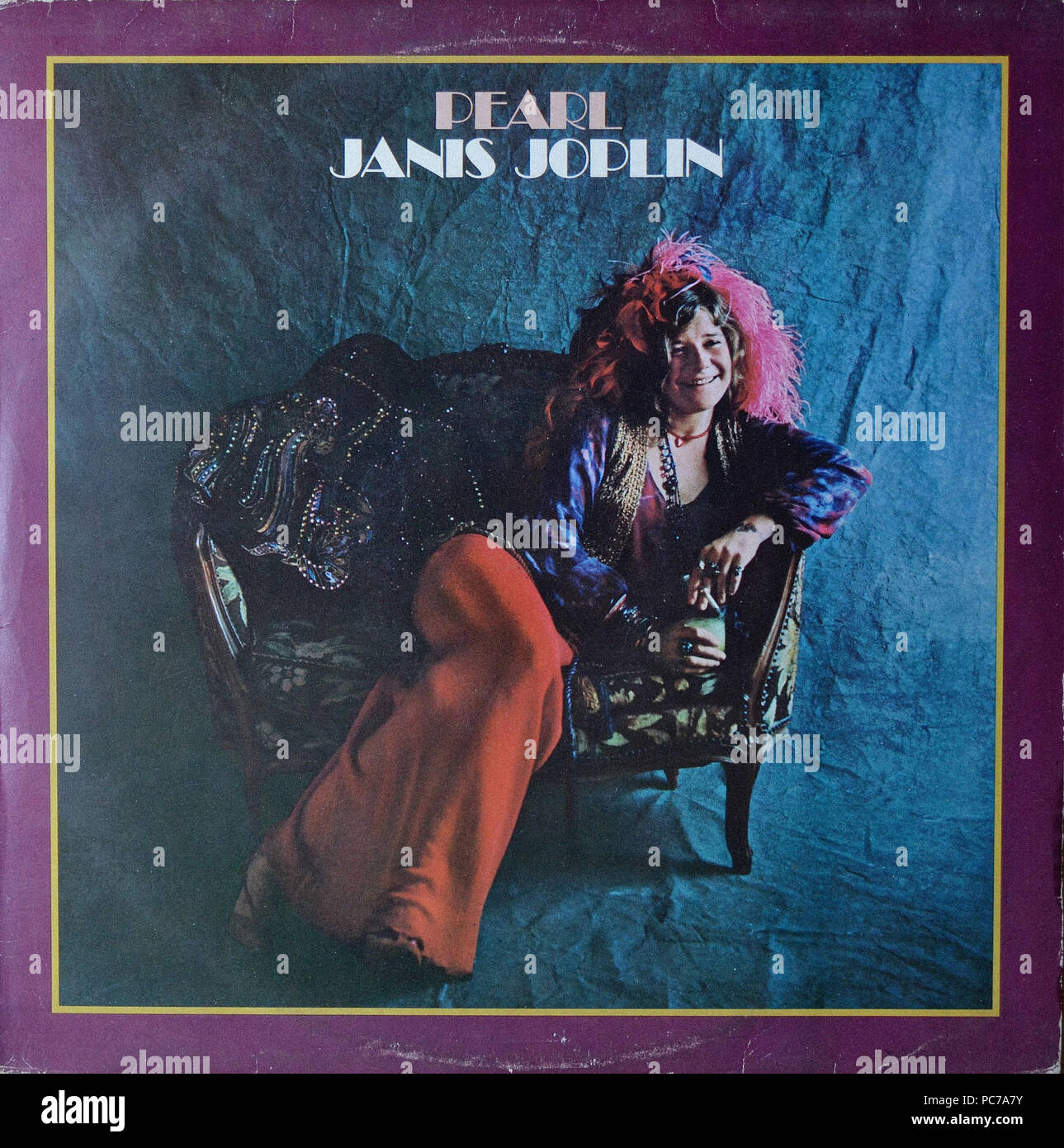janis-joplin-pearl-vintage-vinyl-album-cover-stockfotografie-alamy