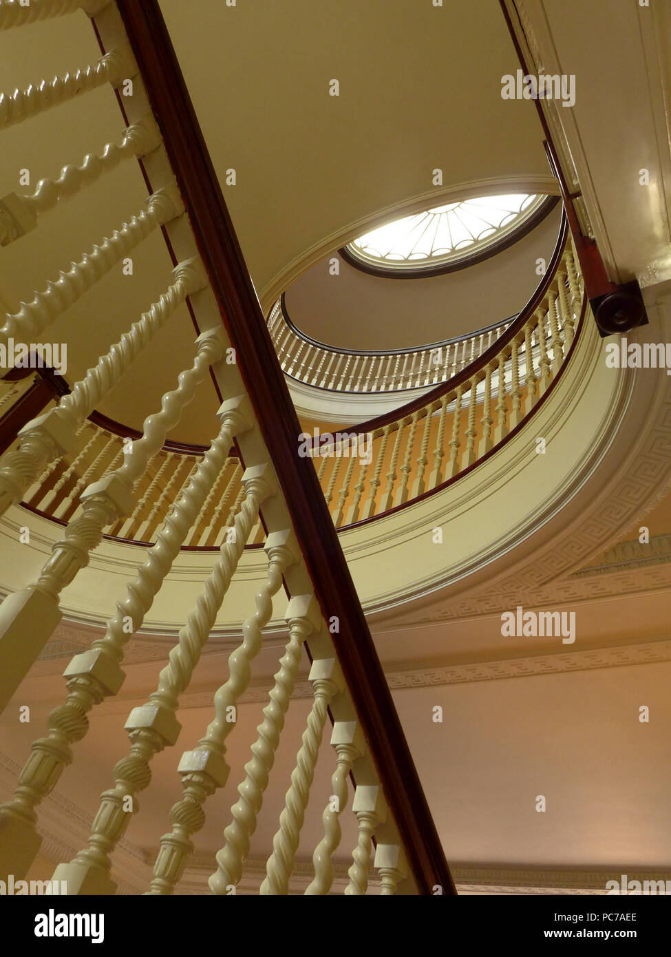 Wendeltreppe, George Eastman House, Rochester NY. Stockfoto