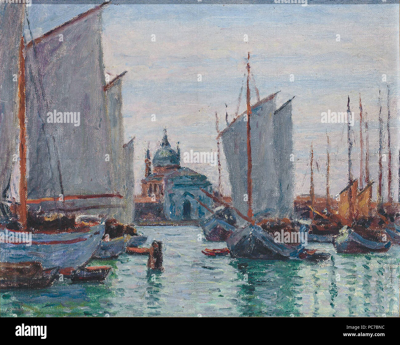 408 Max Arthur Stremel Schiffe in Venedig Stockfoto