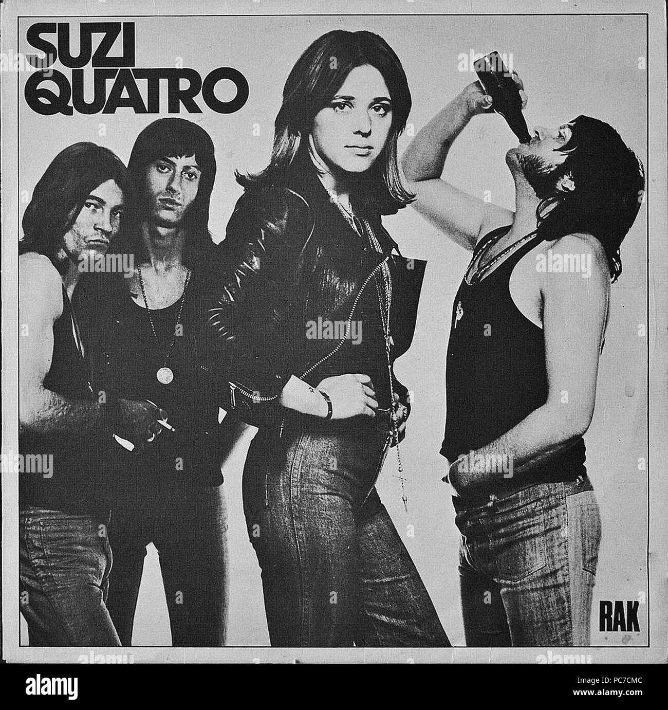Suzi Quatro - Vintage Vinyl Album Cover Stockfoto