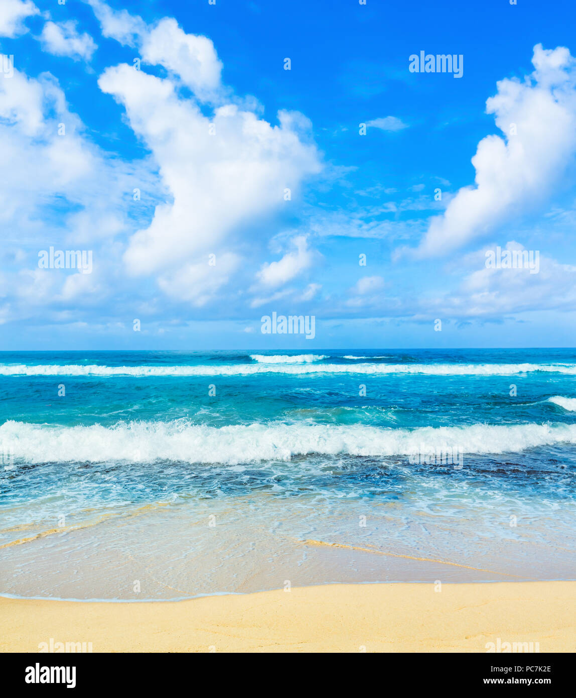 Schöne Sicht auf das Meer am Tag Zeit. Der Indische Ozean Landschaft. Stockfoto