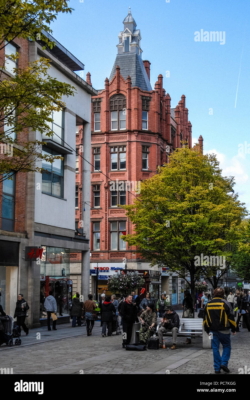 England Manchester Market Street Stockfoto