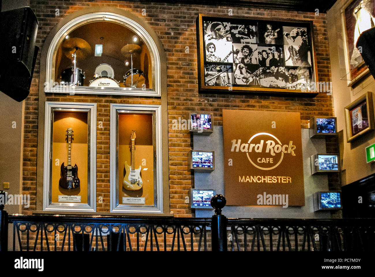 England Manchester, Hard Rock Cafe, Eric Clapton Gitarre Stockfoto