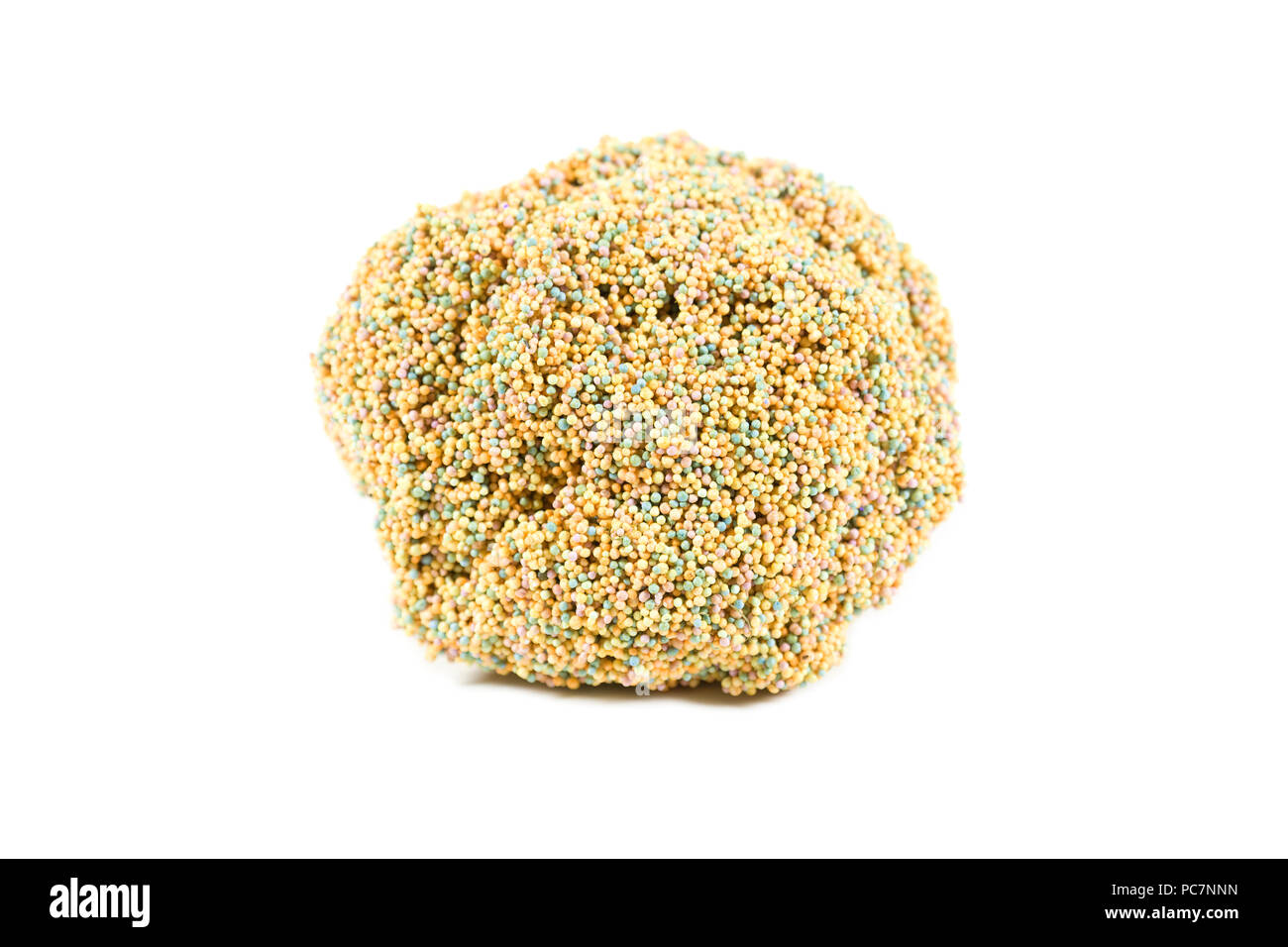 Runde sculpted Ball von playfoam auf isolierten weißen Hintergrund Stockfoto