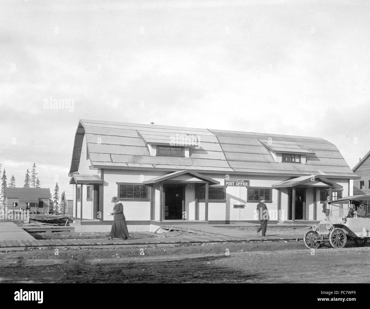 Post, Anchorage, Alaska 1915 Stockfoto