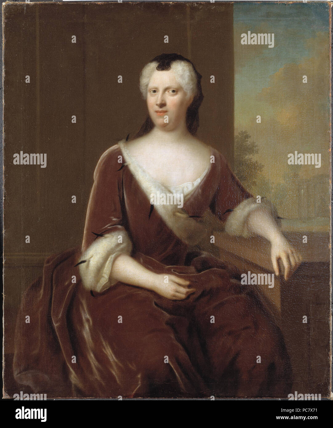 36 Fredrika Albertina, 1682-1755, hertiginna (Balthasar Denner) - Nationalmuseum - 16012 Stockfoto