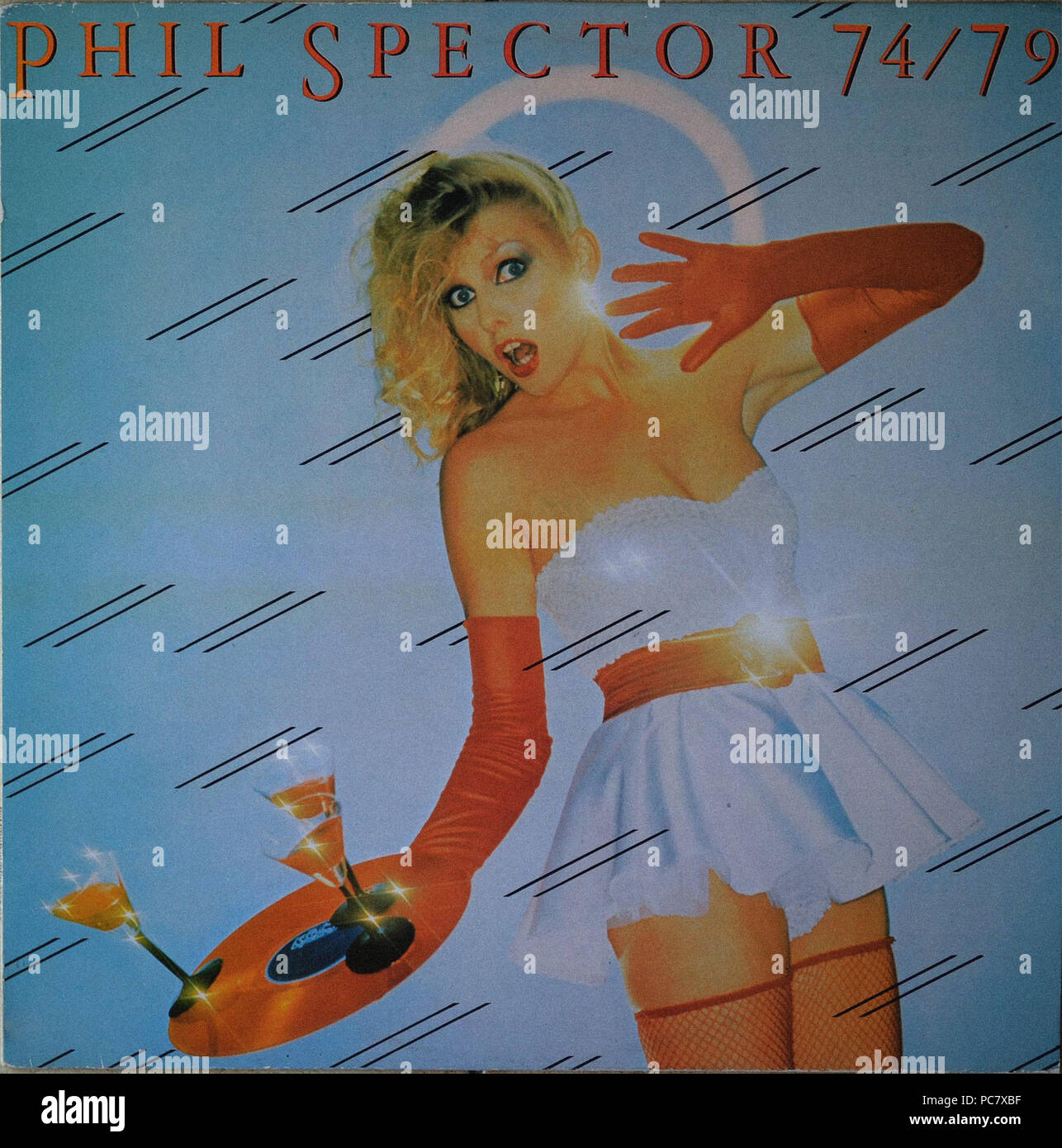Verschiedene Künstler - Phil Spector 74--79 - Vintage Vinyl Album Cover Stockfoto
