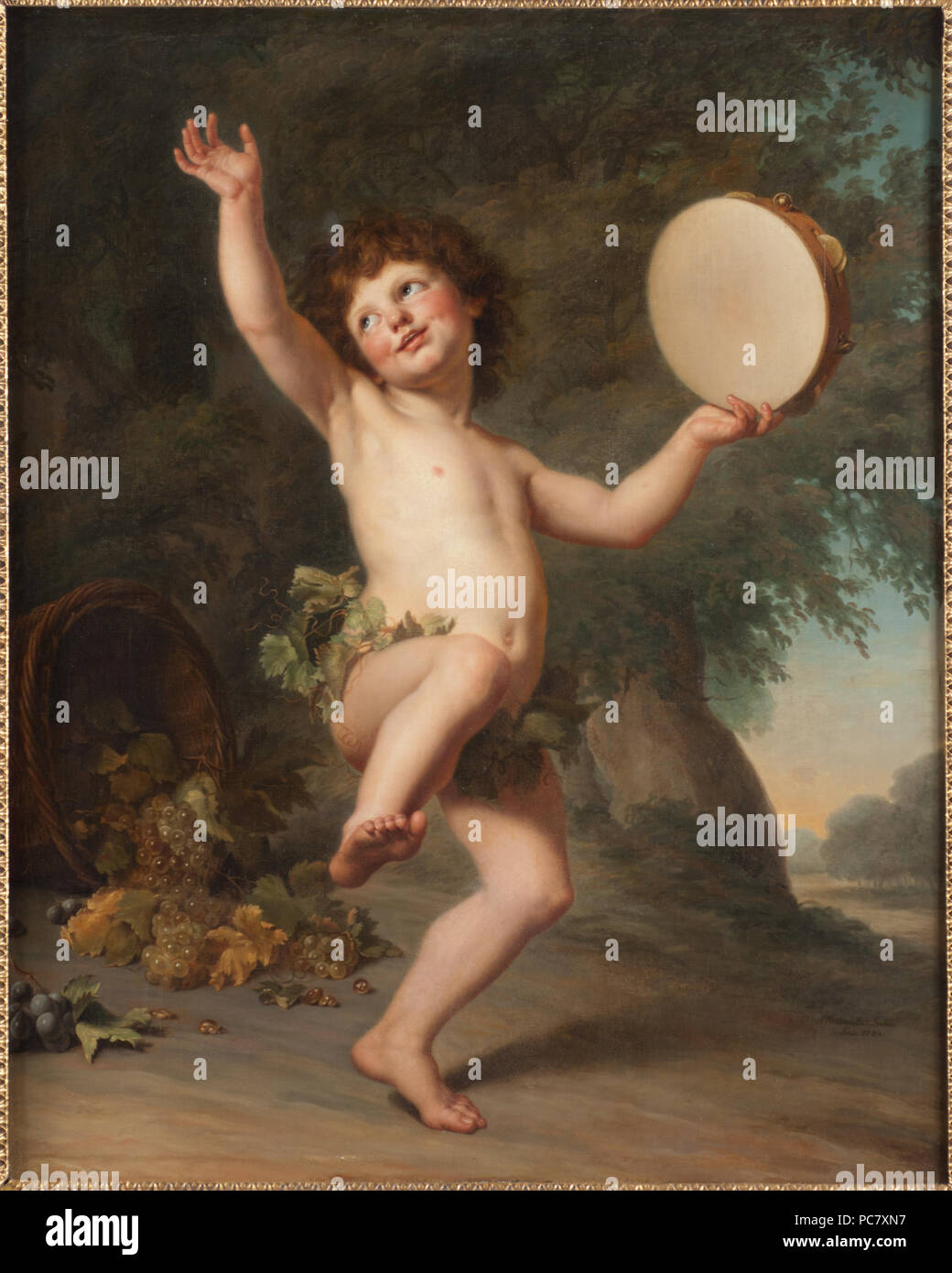 NM 1033 Adolf Ulrik Wertmüller: Amor som Bacchus Opd, 103 x 83 cm. 21 Amor und Bacchus (Adolf Ulrik Wertmüller) - Nationalmuseum - 18036 Stockfoto