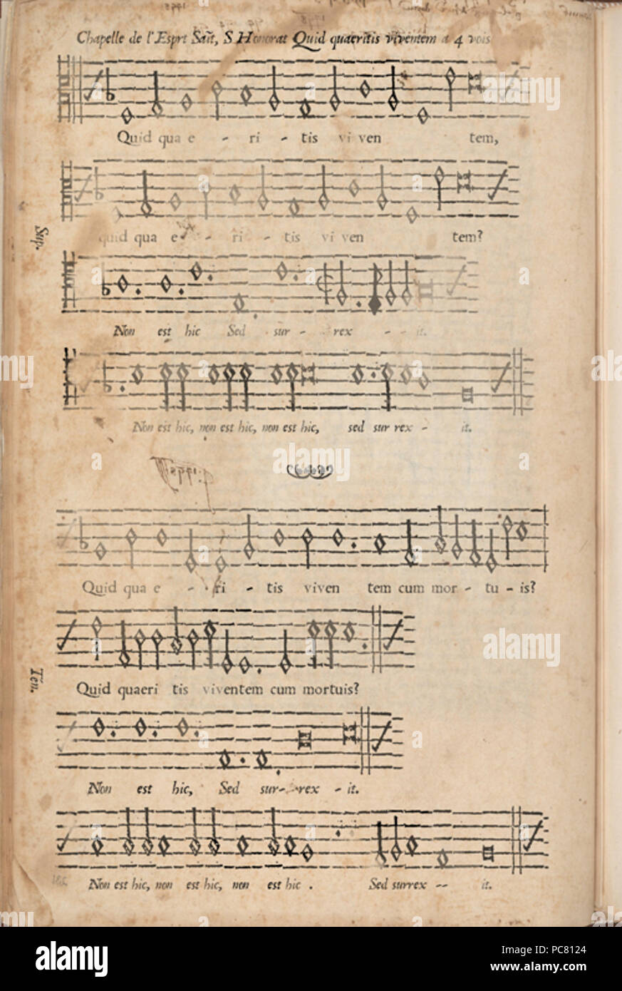 508 Quid quaeritis Superius und Tenor Stockfoto