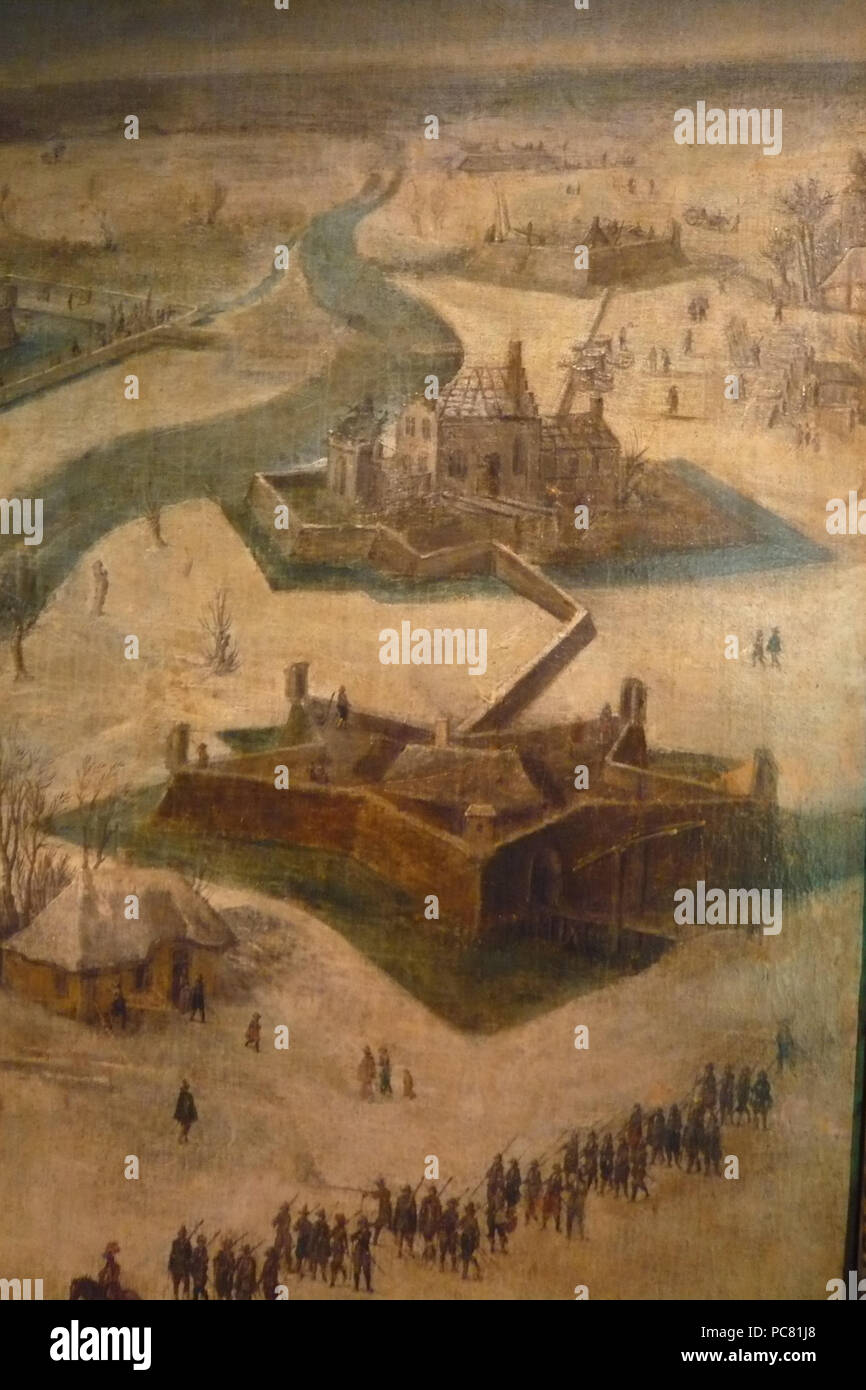 557 Belagerung von Jülich 1622 von Peter Snayers-Detail 08. Stockfoto