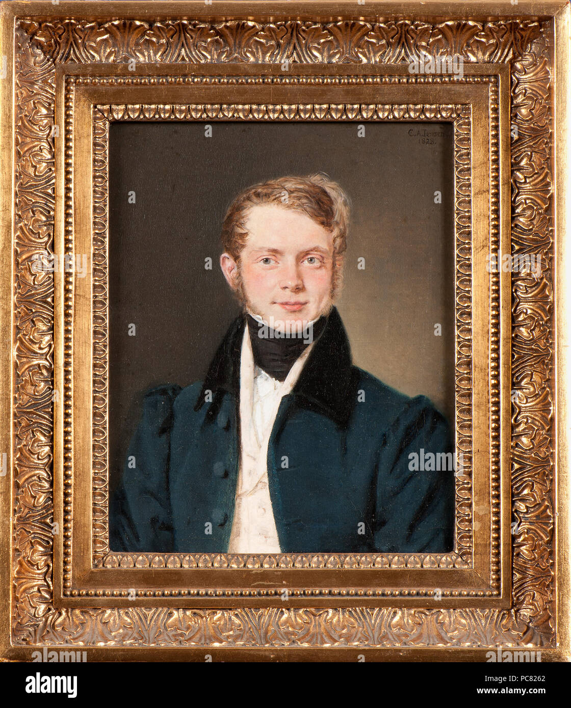 NM 7092 60 Mansporträtt (Christian Albrecht Jensen) - Nationalmuseum - 132626 Stockfoto