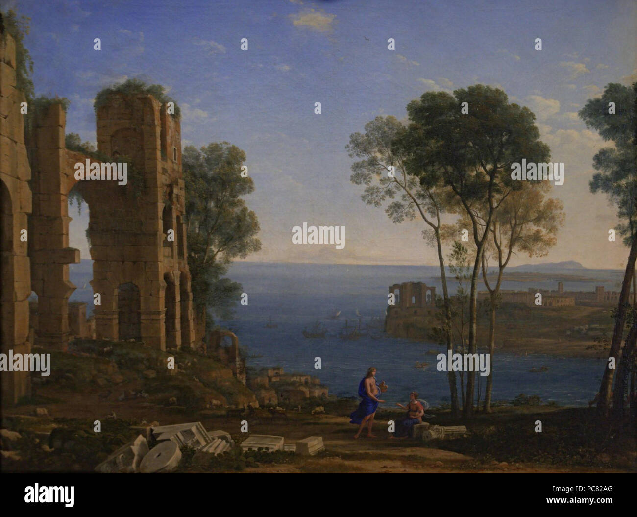 538 Saint-Petersbourg-Ermitage-Claude - gellee-dit-le-Lorrain - paysage - avec - Apollon-et-la-Sibylle-de-Cumes -8243 Stockfoto