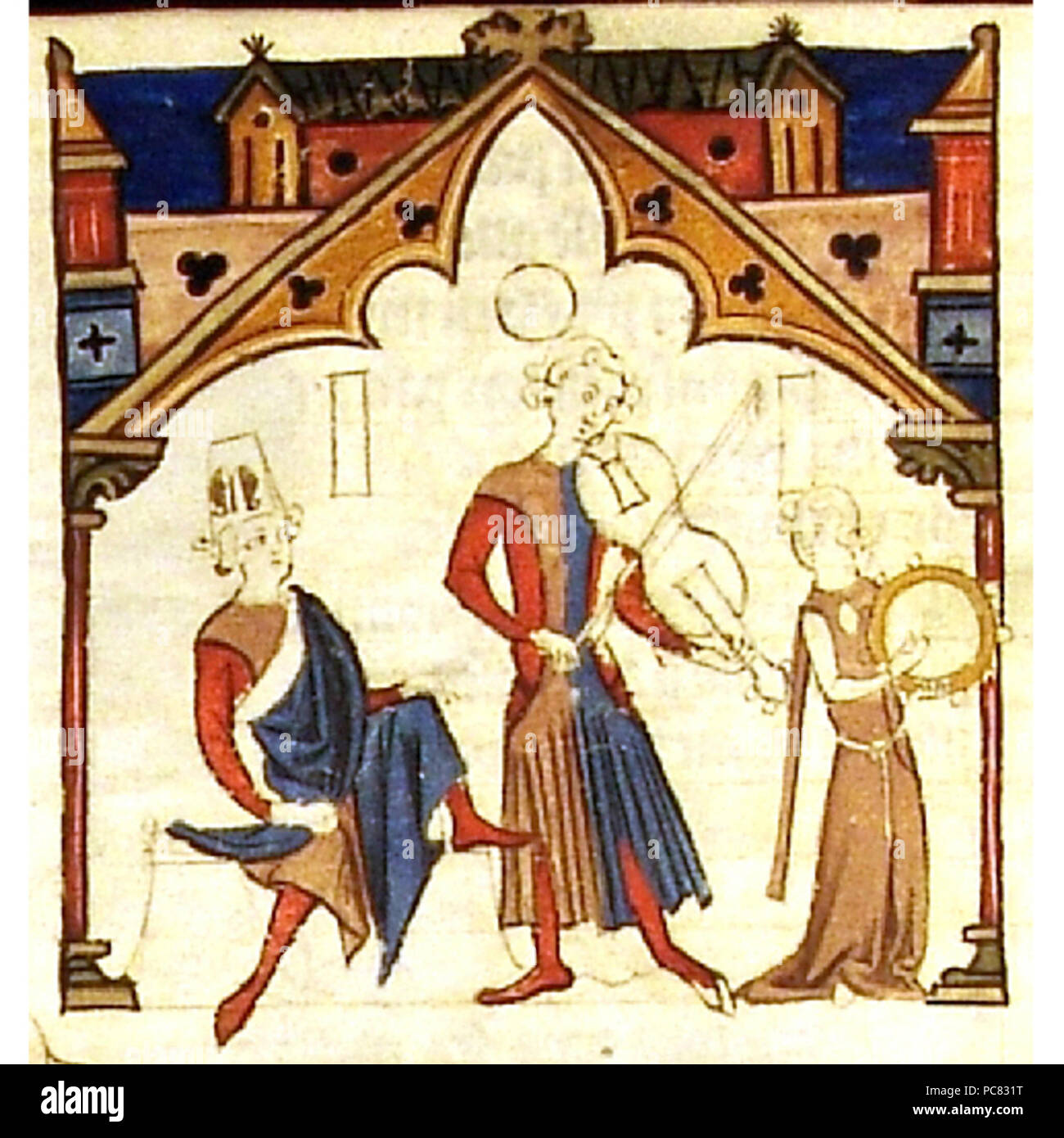 110 Cancioneiro da Ajuda Folio 21r Stockfoto